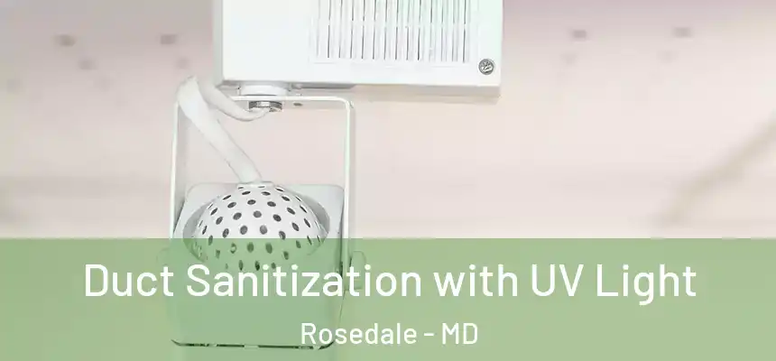  Duct Sanitization with UV Light Rosedale - MD